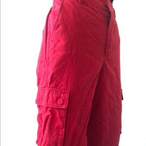 Cherry red cargo pants